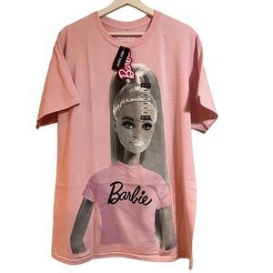 Barbie Pink Black White Portrait NWT Lrg T shirt  cotton